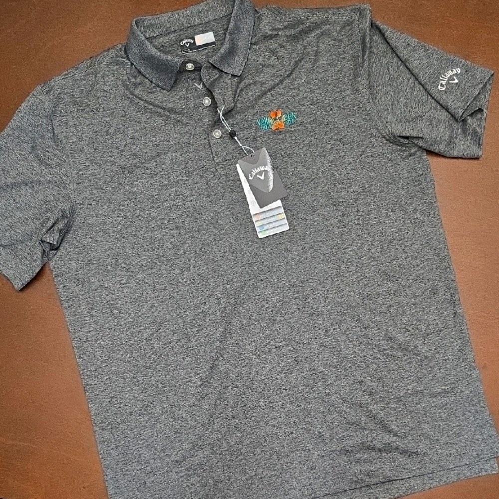 CALLAWAY Men's L Charcoal Polo Shirt for Men‎ New